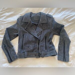 Women's Gray Suede Jacket. Size small. High quality material.